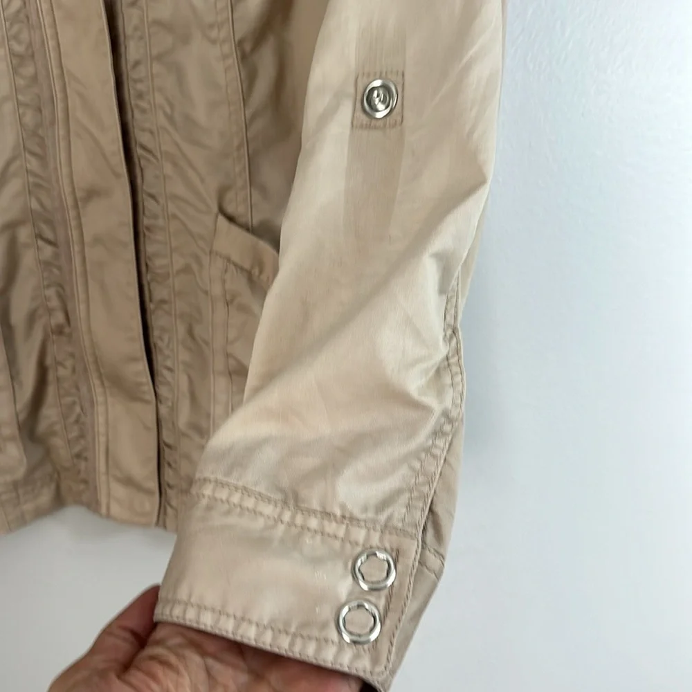 White House, black market, beige cotton blend jacket size 6 - Picture 6 of 11